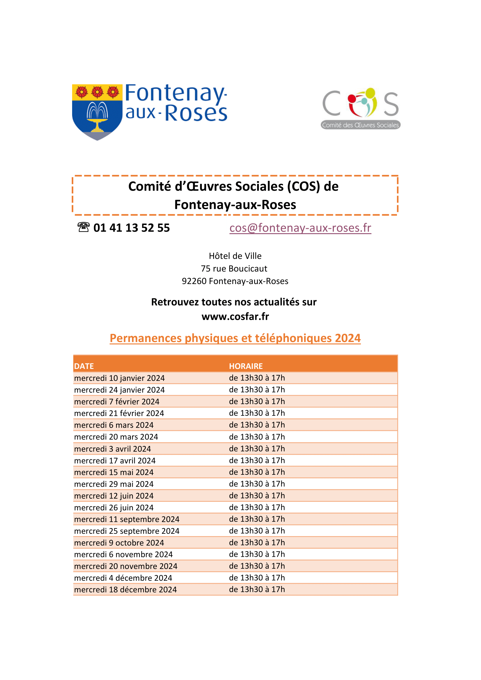 Cos. Rose COS – Fontenay-aux-Roses – Comité des oeuvres sociales